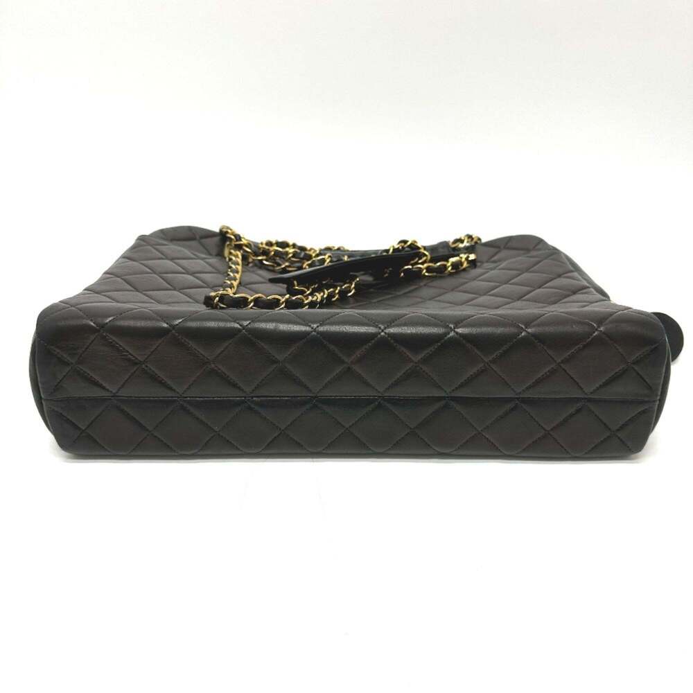 CHANEL Vintage Black Lambskin Leather Logo Shoulder Bag - Picture 3 of 16